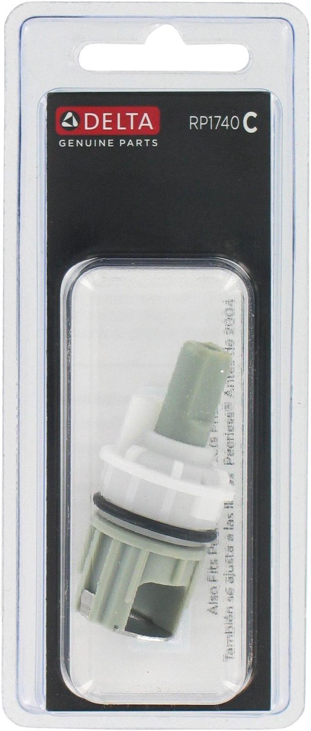 Delta Faucet Stem Assembly, White Use with 2-handle kitchen or bathroom faucets made from durable plastic for lasting use and reliability Designed for use in both hot and cold valves RP1740 Delta Faucet Stem Assembly, White Use with 2-handle kitchen or bathroom faucets made from durable plastic for lasting use and reliability Designed for use in both hot and cold valves RP1740